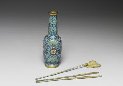 图片[2]-Copper vase in cloisonne enamels, Qing dynasty, Qianlong reign (1736-1795)-China Archive